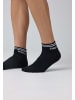SNOCKS Retro Sneaker Socken aus Bio-Baumwolle Schwarz-Weiß (Streifen) 4 Paar