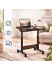 relaxdays Laptoptisch in Schwarz/ Braun - (B)60 x (H)67-90 x (T)40 cm