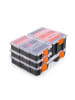 relaxdays 4-tlg. Sortierbox Set in Schwarz/ Orange