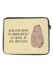 Mr. & Mrs. Panda Laptop Tasche Murmeltier mit Spruch in Gelb Pastell
