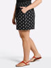 sheego Shorts in schwarz-ecru-bedruckt