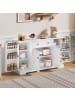 ABRIHOME Multifunktions Sideboard 138 cm mit Stauraum & Kippschutz in Weiß