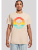 F4NT4STIC T-Shirt Alien Retro Sonnenuntergang in sand