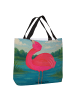 Mr. & Mrs. Panda Tote Bag Flamingo Stolz Design ohne Spruch in Weiß