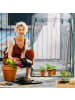 relaxdays Balkongewächshaus in Transparent/ Grün - (B)89 x (H)153 x (T)49 cm