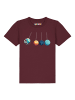 wat? Apparel T-Shirt Weltraumforscher in Weinrot