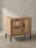 KADIMA DESIGN Waschbeckenunterschrank Eiche-Optik 60x60x40 cm mit Tür und