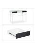 Relaxdays Schreibtisch in Weiß - (B)110 x (H)78 x (T)55 cm