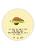 Mr. & Mrs. Panda Rund Magnet Avocado Yoga mit Spruch in Gelb Pastell