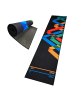 relaxdays Dartteppich "Zickzack" in Schwarz/ Bunt - 60 x 260 cm