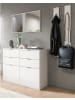 Inn.Furn Garderobe Set 4-teilig weiß Hochglanz 166 cm, Komplettset mit 6 Kleiderhaken