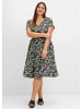 sheego Sommerkleid in schwarz bedruckt