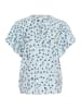 CULTURE Kurzarm-Bluse CUpuglia Relaxed fit in Blue Flower