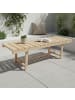 relaxdays Gartenbank in Natur - (B)110 x (H)35 x (T)38 cm