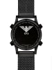 KHS Herren-Digitaluhr Platoon Schwarz mit Mesh-Armband