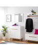 home24 home24 Kommode (1er Set) - Weiß - MDF & Massivholz Eiche - 85.0 x 101.0 x 40.0 cm in Weiß