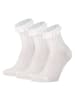 Yuhu Kinder Mädchen Socken 3er Pack mit Rüschen in Weiß