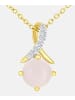 Diamant L'éternel Halskette mit Anhänger aus 375 Gelbgold mit Diamant mit Opal gedreht