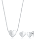 Elli Schmuckset 925 Sterling Silber Herz in Silber