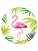 Pergamon Designer Teppich Faro Tropical Flamingo Rund in Pink