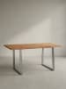 KADIMA DESIGN Schreibtisch 140x80x76 cm Massivholz / Metall Computertisch