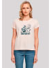 F4NT4STIC Box Tee Skelett spielt Gitarre, Musik, Liebe in pink