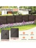COSTWAY Gartenzaun 2-teilig in Braun