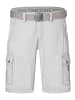 Timezone Feine Cargo Chino Shorts mit elegantem Muster und Gürtel in Grau