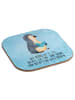 Mr. & Mrs. Panda Untersetzer Tasse Pinguin Buch mit Spruch in Eisblau