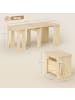 HOMCOM Esstisch in Naturholz 180L x 85B x 75H cm