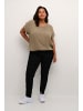 KAFFE curve Kurzarm-Bluse KCami Loose fit in Petrified Oak