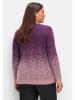 sheego Pullover in aubergine gemustert