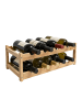 relaxdays Weinregal in Natur - (B)45 x (H)16,5 x (T)23,5 cm