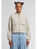 Urban Classics Urban Classics Ladies Short Crinkle Jacket in stonegrey