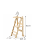 relaxdays Lernturm "Bären" in Natur - (B)46,5 x (H)90 x (T)41 cm
