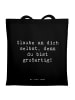 Mr. & Mrs. Panda Tote Bag Spruch Selbstvertrauen stärken mit Spruch in Schwarz