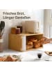 Praknu Brotkasten Groß aus FSC® Holz mit Schiebetür - Brotaufbewahrung