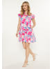 Usha Women Dress in pink multicolor