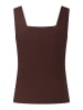 More & More figurbetontes Top, eckiger Ausschnitt in chocolate