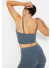 LSCN BY LASCANA Crop-Top in anthrazit meliert