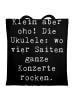 Mr. & Mrs. Panda Einkaufstasche Spruch Ukulele Magie mit Spruch in Schwarz