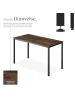 tectake Computertisch aus Holz und Stahl, 120 x 60 x 75,5 cm