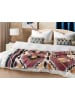 Beliani Kuscheldecke NAGAON in Bunt/Schwarz/Braun - (W) 130 x (H) 1 x (L) 180 cm