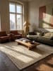 KADIMA DESIGN Teppich Wolle Handgetuftet LEVEN Skandinavisch Geometrisch Modern in Beige
