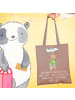 Mr. & Mrs. Panda Festivaltasche Heimweh überwinden mit Spruch in Braun Pastell