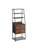 relaxdays Vintage Regal in Schwarz/ Braun - (B)60 x (H)164 x (T)41,5 cm