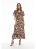 faina Damen Kleid - Zebraprint in Braun Weiss