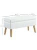 HOMCOM Sitzbank in Weiß 80L x 35B x 42H cm