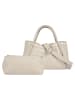Cluty Handtasche 2 in 1 echt Leder in beige