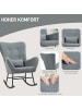 HOMCOM Schaukelstuhl-95L x 67B x 100H cm-Grau